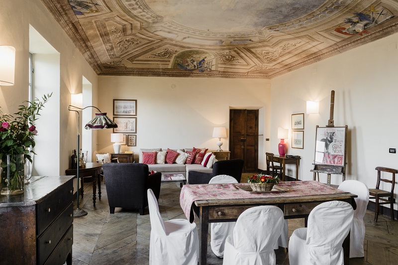 Historic billiard room and lounge area